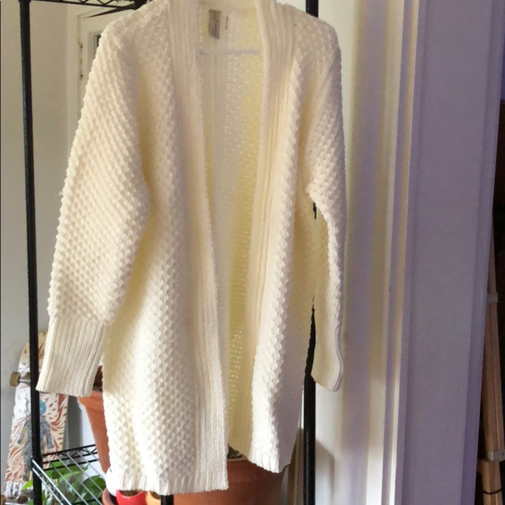 off white long thick sweater!